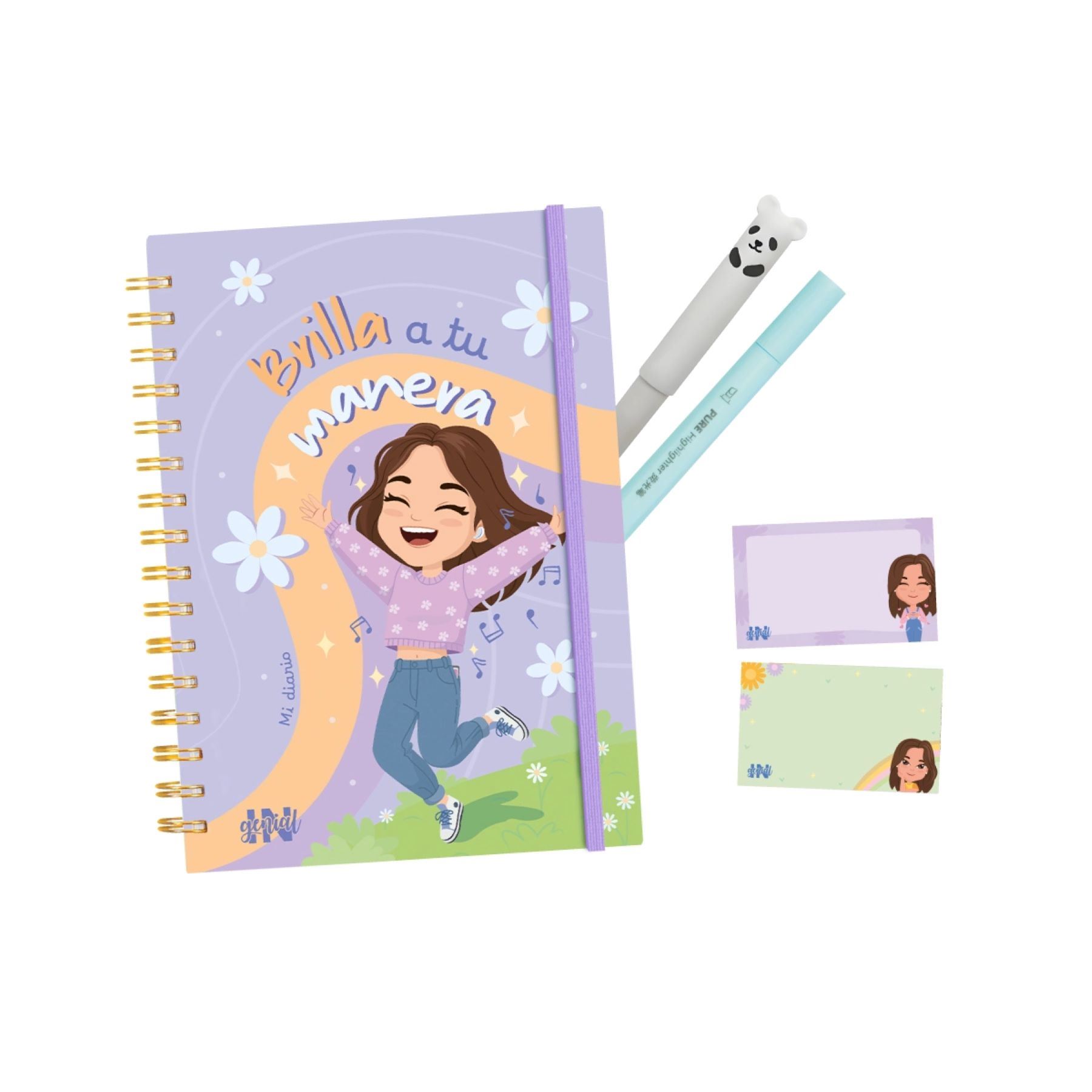 Pack Ingenial para adolescentes Arinotas: diario, mininotas, resaltador y lapicero